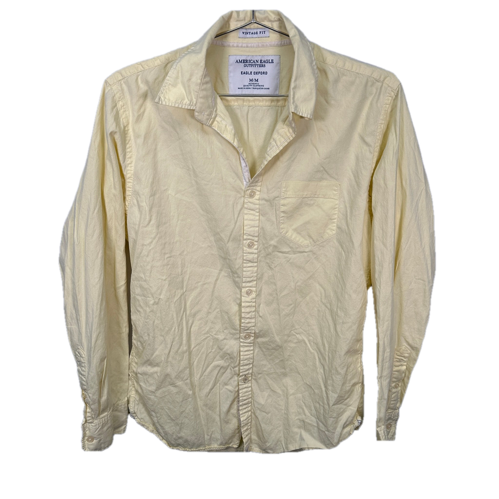 American Eagle Vintage Fit Eagle Oxford Pastel Yellow Medium